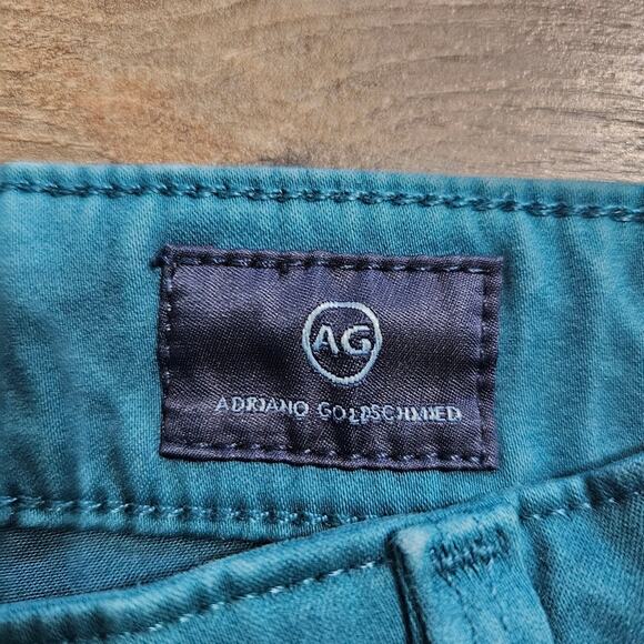 AG Adriano Goldschmied The Farrah Skinny Ankle High Rise Jeans Teal 27R Casual - Picture 4 of 16